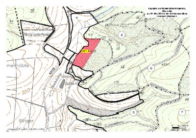 Karte (4) Flächenlose 1-6 Brennholzversteigerung Obersulm 2018