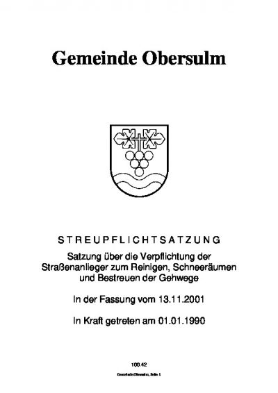 Streupflichtsatzung