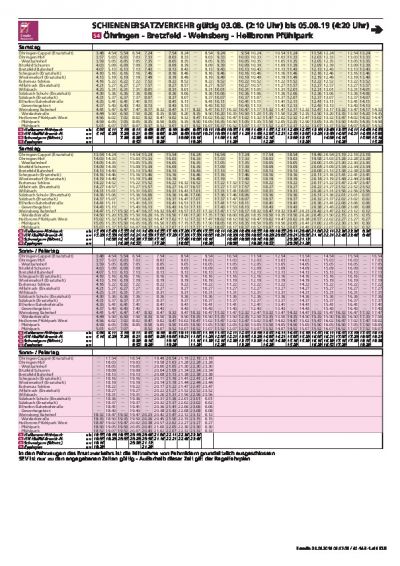 Schienenersatzverkehr-Plan