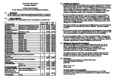 Gebührenordnung Musikschule