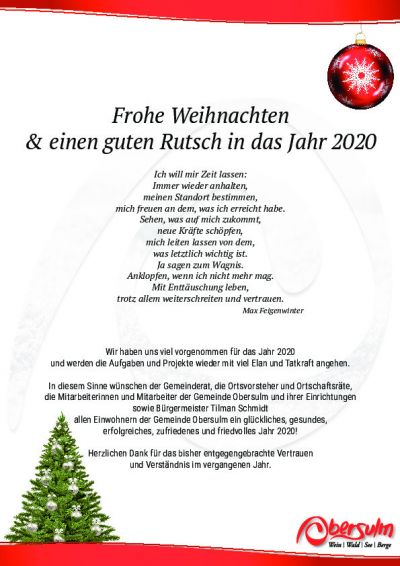 Weihnachtsgruß 2019