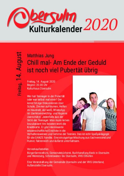Matthias Jung, Chill mal - Am Ende der Geduld ist noch viel Pubertät übrig