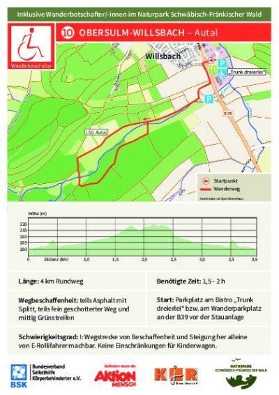 Tourenflyer Tour 10 Obersulm-Willsbach-Autal