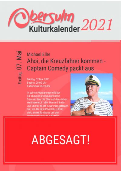 ABGESAGT: Michael Eller Ahoi, die Kreuzfahrer kommen - Captain Comedy packt aus