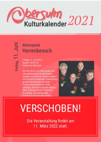 Verschoben: Mistcapalla - Herrenbesuch