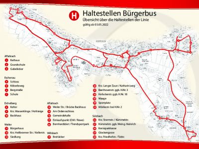 Haltestellenübersicht