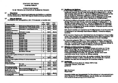 Gebührenordnung ab 01.10.2022