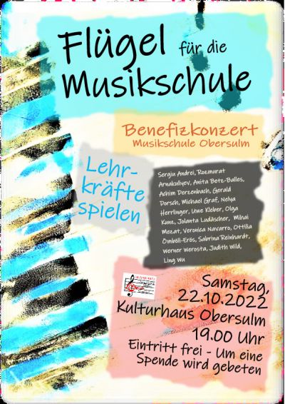 Plakat Benefizkonzert - Lehrkräfte spielen 22.10.2022