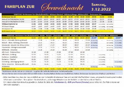 Der Fahrplan zur Seeweihnacht