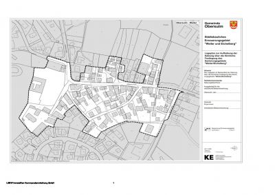 Lagepläne zur Aufhebung der Satzung über die förmliche Festlegung des Sanierungsgebiets 