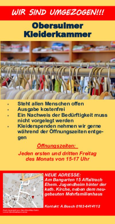 Flyer Obersulmer Kleiderkammer