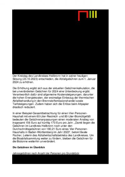 Gebühren 2024