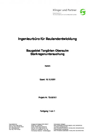 Starkregenuntersuchung vom 18.10.2022