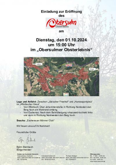 Einladung zur Eröffnung des 
