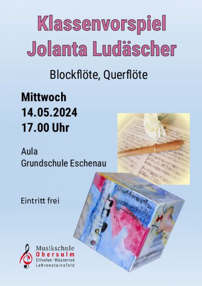 Plakat Vorspiel Klasse Jolanta Ludäscher