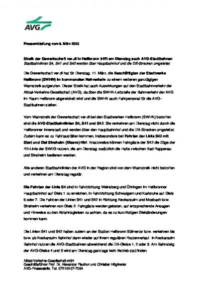 ver.di Streik in Heilbronn am 11. März