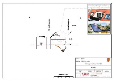 Bebauungsvorschlag Flst. 3136/2 Schnitt