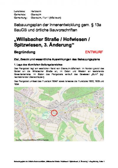 Begründung Entwurf 