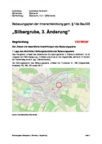 Begründung Entwurf 
