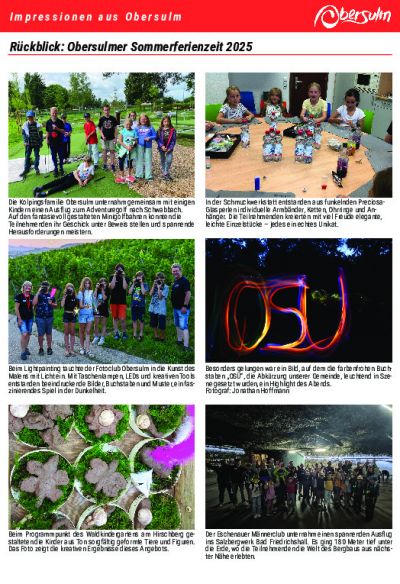 Rückblick: Sommerferienzeit 2025