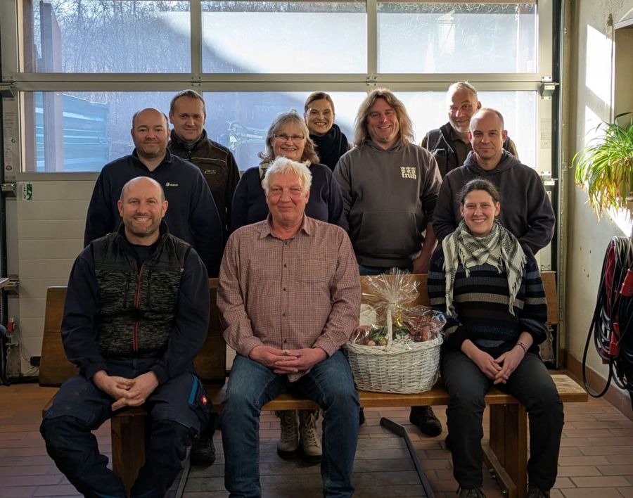  – Johannes Kübler, vorne Mitte.Foto: Wasserverband Sulm