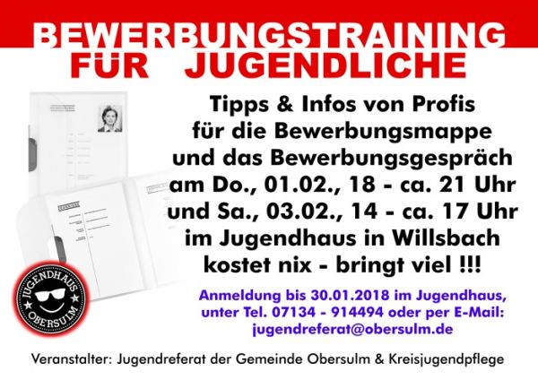 Bewerbungstraining im Jugendhaus