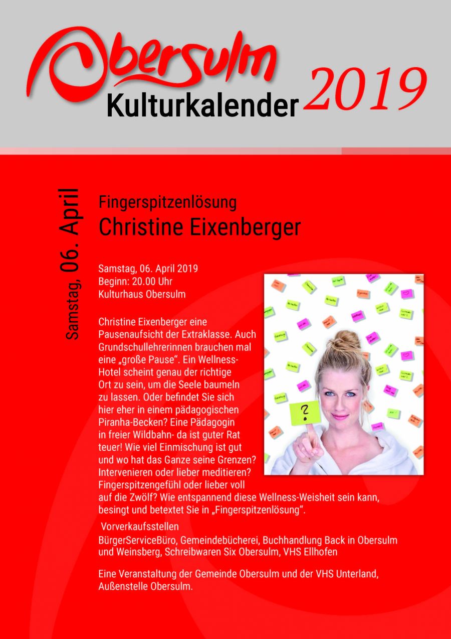 Kabarett mit Christine Eixenberger