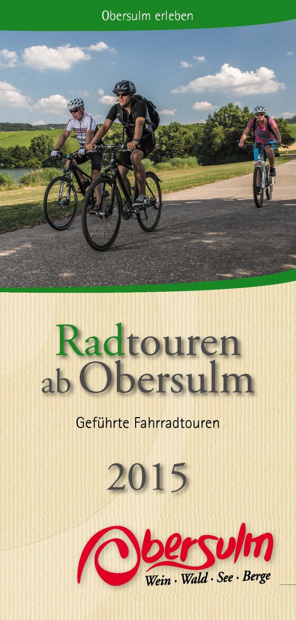 Flyer "Radtouren ab Obersulm 2015"
