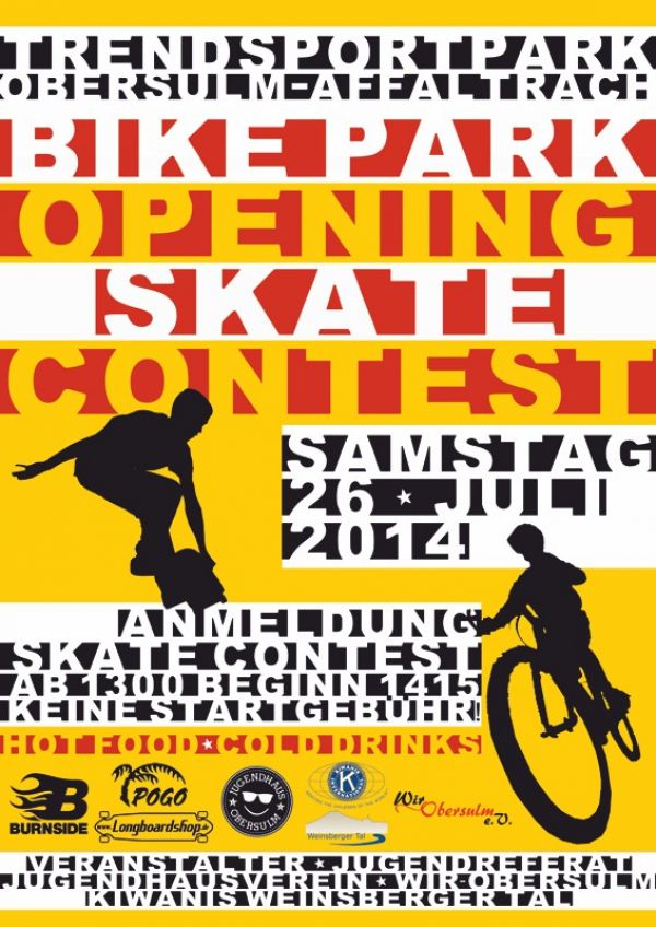 Bike Park-Eröffnung und Skate Contest