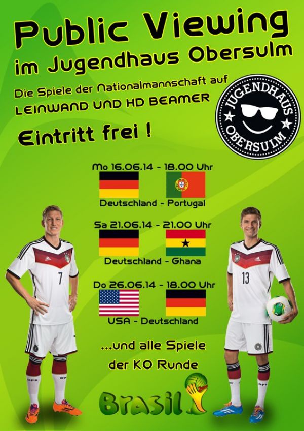 Fu&szlig;ball WM - Public Viewing im Jugendhaus