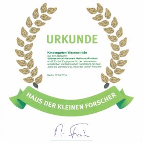 Urkunde - Kleine Forscher