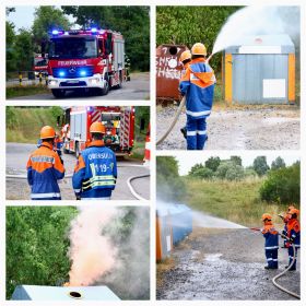 Containerbrand – Containerbrand (© Freiwillige Feuerwehr Obersulm)