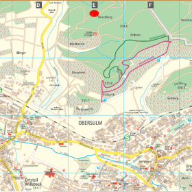  – Standort am Hirschberg ist rot markiert