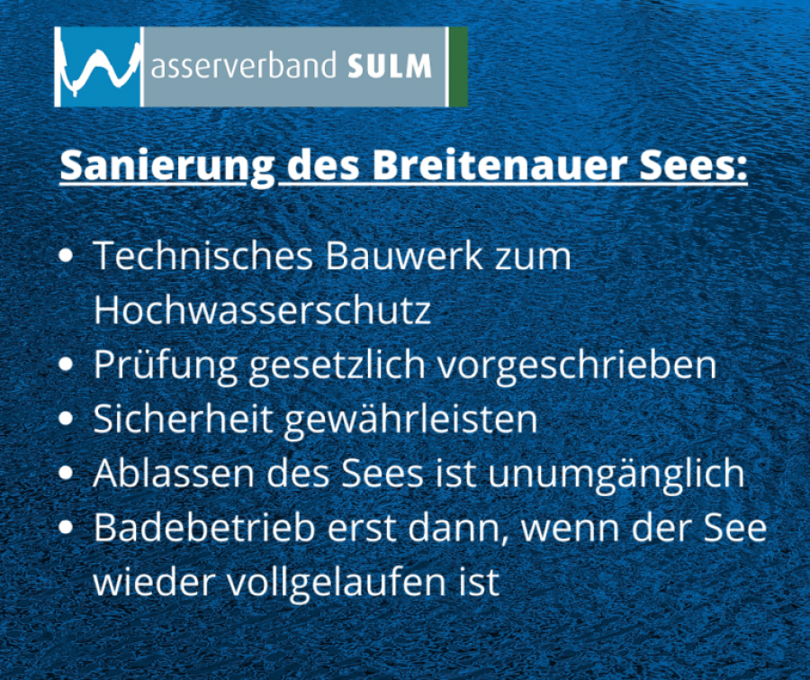 Wasserverband Sulm Sanierung Breitenauer See