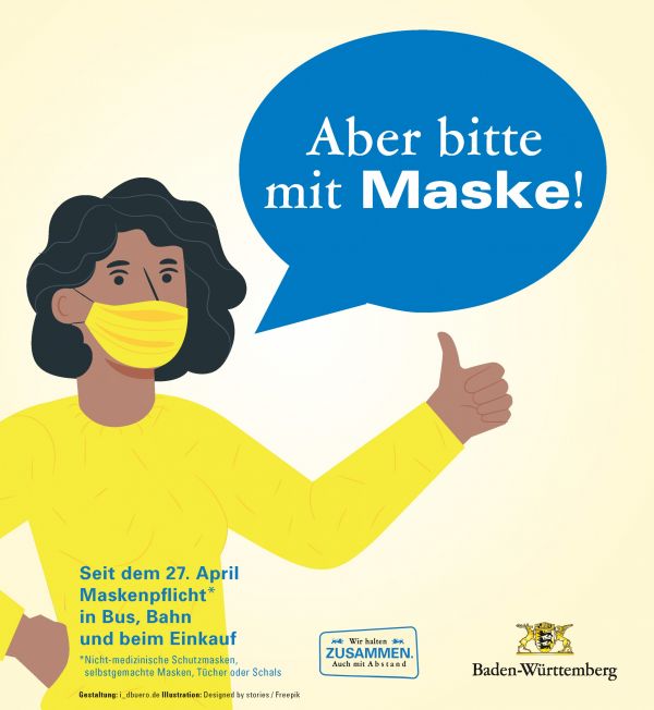 Bildliche Darstellung Maskenpflicht